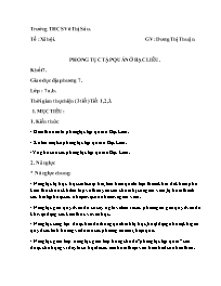 Giáo án Giáo dục địa phương 7 - Tiết 1-3, Bài