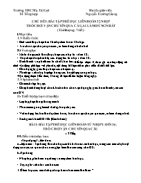 Giáo án Giáo dục thể chất 7 - Chủ đề 1: Bài t