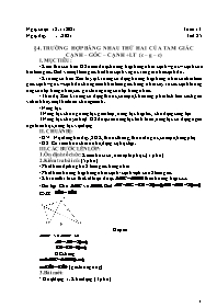 Giáo án Hình học 7 - Tuần 13 - Năm học 2021-2