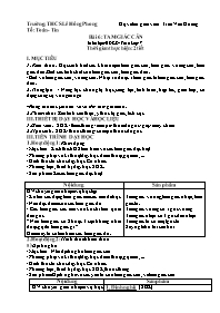 Giáo án Hình học 7 - Tuần 20 - Trần Văn Hương