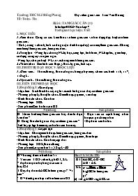 Giáo án Hình học 7 - Tuần 21 - Trần Văn Hương