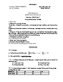 Giáo án Hình học 7 - Tuần 27 - Năm học 2021-2