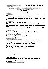 Giáo án Hình học 7 - Tuần 27 - Trần Văn Hương