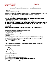 Giáo án Hình học 7 - Tuần 28 - Năm học 2018-2