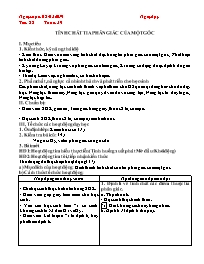 Giáo án Hình học 7 - Tuần 29 - Năm học 2018-2