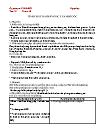 Giáo án Hình học 7 - Tuần 30 - Năm học 2018-2