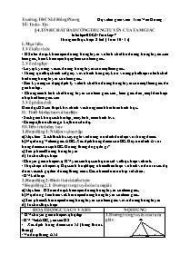 Giáo án Hình học 7 - Tuần 30+31 - Trần Văn Hư