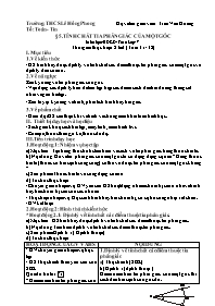 Giáo án Hình học 7 - Tuần 31+32 - Trần Văn Hư