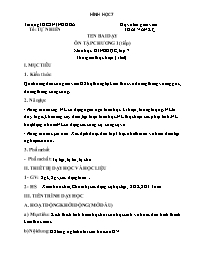 Giáo án Hình học 7 - Tuần 8 - Năm học 2021-20