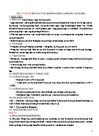 Giáo án học kì II Lịch sử Lớp 7