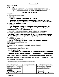 Giáo án Lịch sử 7 - Tuần 1 - Năm học 2020-202