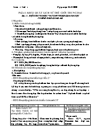 Giáo án Lịch sử 7 - Tuần 1 - Năm học 2020-202