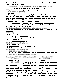 Giáo án Lịch sử 7 - Tuần 11-14 - Năm học 2020