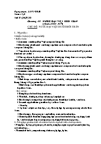 Giáo án Lịch sử 7 - Tuần 13+14 - Năm học 2020