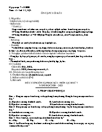 Giáo án Lịch sử 7 - Tuần 15: Ôn tập cuối kì I