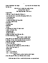 Giáo án Lịch sử 7 - Tuần 16 - Năm học 2023-20