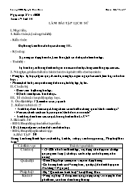 Giáo án Lịch sử 7 - Tuần 17 - Năm học 2020-20