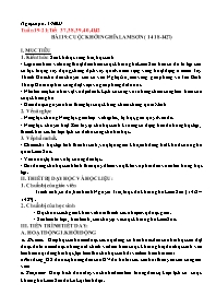 Giáo án Lịch sử 7 - Tuần 19-21 - Năm học 2021