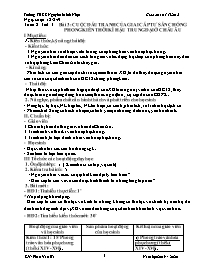 Giáo án Lịch sử 7 - Tuần 2 - Năm học 2019-202