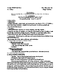 Giáo án Lịch sử 7 - Tuần 25 - Đặng Văn Gấu