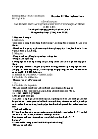 Giáo án Lịch sử 7 - Tuần 29+30 - Năm học 2023