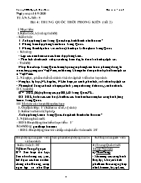 Giáo án Lịch sử 7 - Tuần 3 - Năm học 2020-202