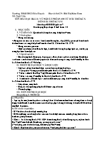 Giáo án Lịch sử 7 - Tuần 34 - Năm học 2023-20