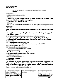 Giáo án Lịch sử 7 - Tuần 4 - Năm học 2019-202