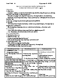Giáo án Lịch sử 7 - Tuần 9 - Năm học 2020-202