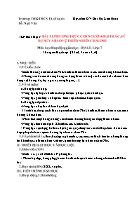 Giáo án Lịch sử và Địa lí 7 - Tuần 13+14 - Nă