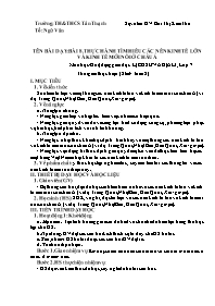 Giáo án Lịch sử và Địa lí 7 - Tuần 8 - Năm họ