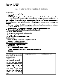 Giáo án môn Địa lí 7 - Tuần 4 - Năm học 2020-
