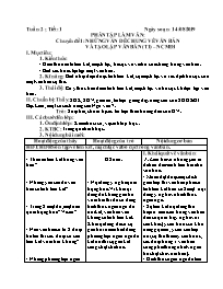 Giáo án Nâng cao Ngữ văn 7 - Tuần 2, Tiết 1-3