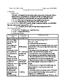 Giáo án Nâng cao Ngữ văn 7 - Tuần 20, Chuyên 