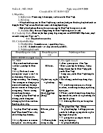 Giáo án Nâng cao Ngữ văn 7 - Tuần 4 - Năm học