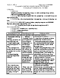 Giáo án Nâng cao Ngữ văn Lớp 7 - Tuần 1 - Năm