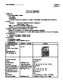 Giáo án Nâng cao Tiếng Anh 7 - Week 3