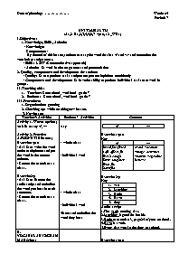 Giáo án Nâng cao Tiếng Anh 7 - Week 4
