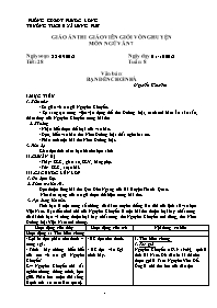 Giáo án Ngữ văn 7 - Tiết 28, Văn bản: Bạn đến