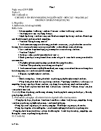 Giáo án Ngữ văn 7 - Tuần 1 - Năm học 2020-202