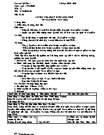 Giáo án Ngữ văn 7 - Tuần 17 - Năm học 2020-20