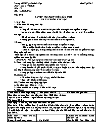 Giáo án Ngữ văn 7 - Tuần 17 - Năm học 2020-20