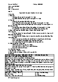 Giáo án Ngữ văn 7 - Tuần 20, Tiết 77-80 - Năm