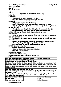 Giáo án Ngữ văn 7 - Tuần 20, Tiết 77-80 - Năm