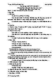 Giáo án Ngữ văn 7 - Tuần 24 - Năm học 2020-20