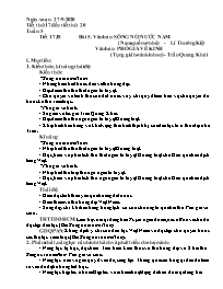 Giáo án Ngữ văn 7 - Tuần 5, Tiết 17-20 - Năm