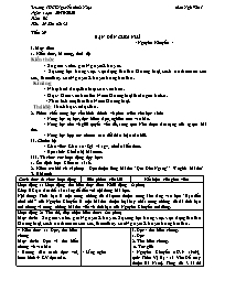 Giáo án Ngữ văn 7 - Tuần 8 - Năm học 2020-202