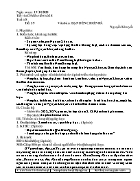Giáo án Ngữ văn 7 - Tuần 8, Tiết 25-28 - Năm