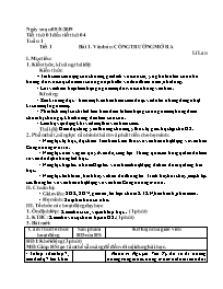 Giáo án Ngữ văn Lớp 7 - Tuần 1 - Năm học 2019