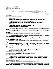 Giáo án Ngữ văn Lớp 7 - Tuần 9, Tiết 33-36 - 